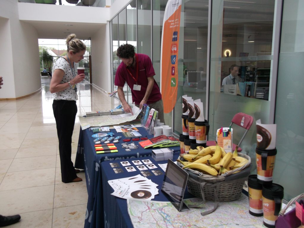 Staff will bring freebies with them, and sometimes healthy snacks like bananas and treats like cakes with advanced agreement.