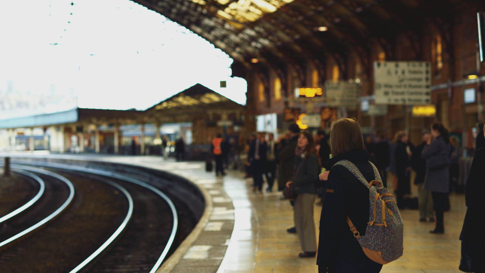 Photo of Bristol Temple Meads platform with people waiting for the train