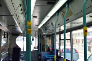 photo of the inside of a bus