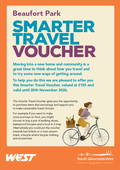 Image of Beaufort Park Smarter Travel Voucher front cover.