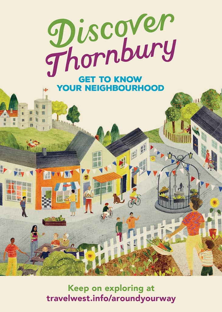 Image of the front cover of the discover guide for Thornbury.