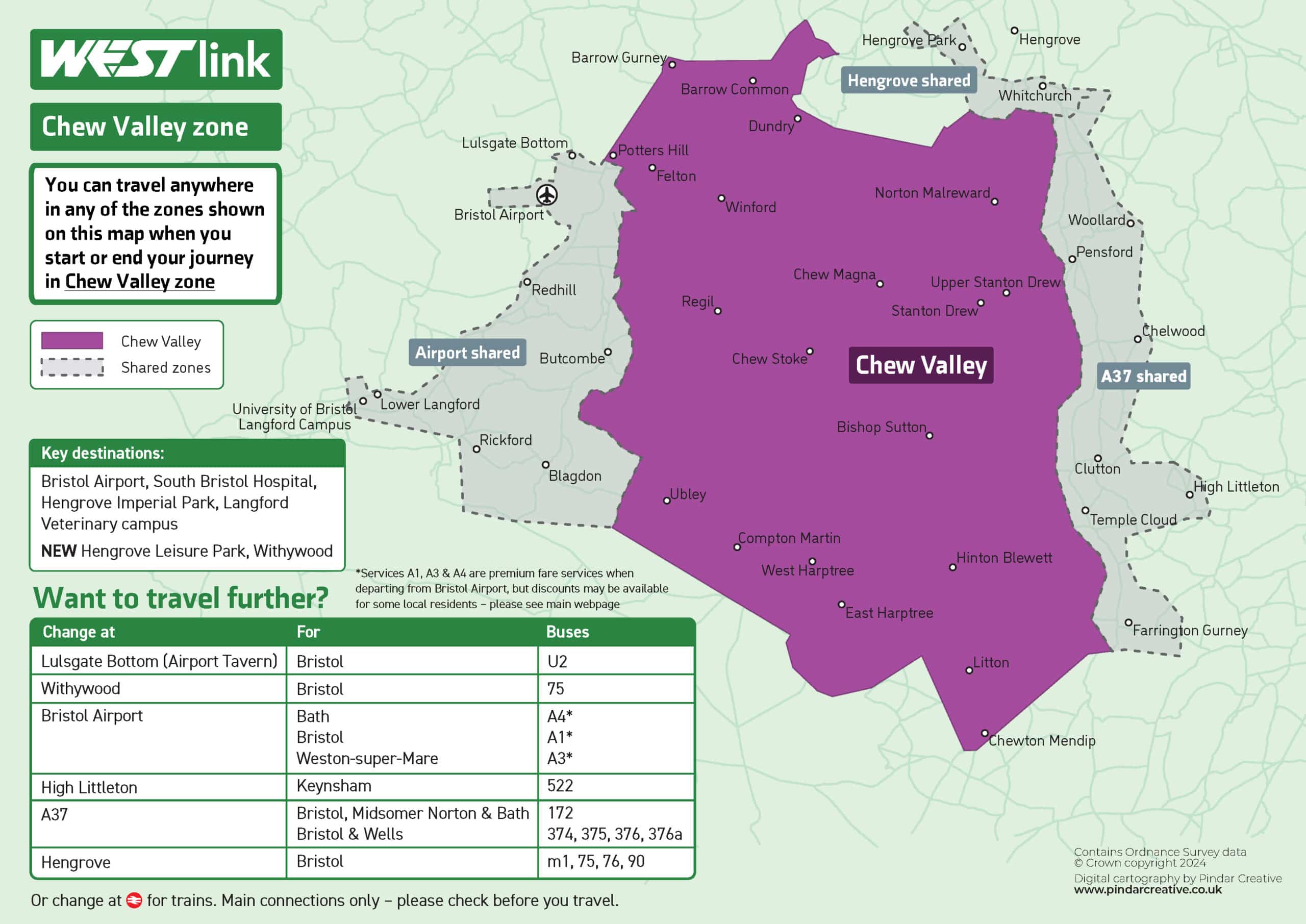 Chew Valley zone map showing the boundaries and where you can travel. This information is also provided in an accessible version below.